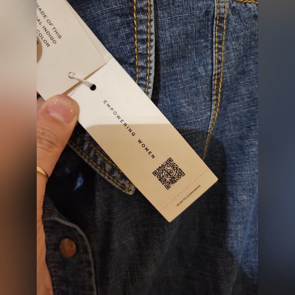 Tory Burch Denim Shirt Dress Blue NWT - Picture 8 of 12